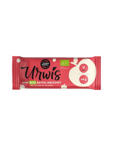 Baton jabłkowy urwis bezglutenowy bio - 40 g - Zmiany Zmiany
