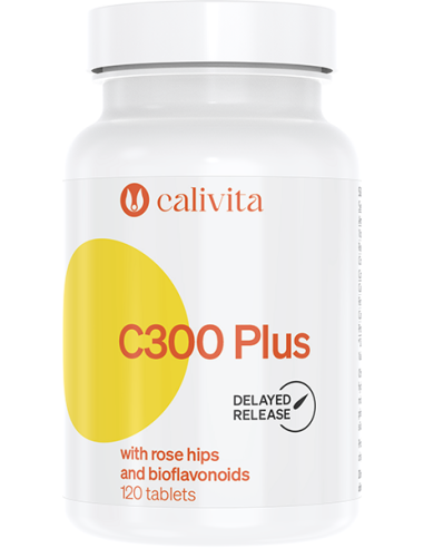 Witamina C 300 Plus dzika róża i bioflawonoidy - 120tabl - Calivita