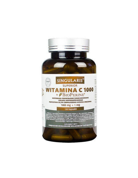 Witamina C 1000 + Bioperine Superior - 120kaps - Singularis