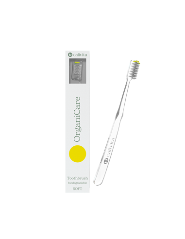Szczoteczka do zębów Organicare żółta  - 1szt - Calivita