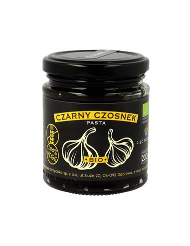 Pasta z czarnego czosnku bezglutenowa bio - 200 g - Pięć Przemian