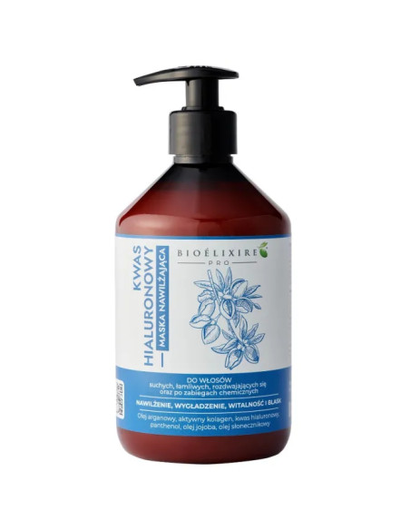 Maska do włosów z kwasem hialuronowym - 500ml - Bioelixire