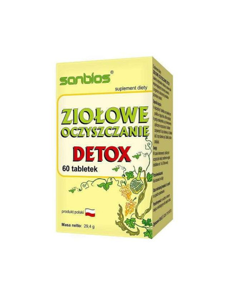 ZIOŁOWE OCZYSZCZANIE DETOX  - 60tabl - Sanbios