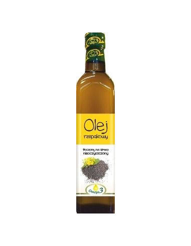 Olej Rzepakowy tłoczony na zimno - 500ml - Kropla omega