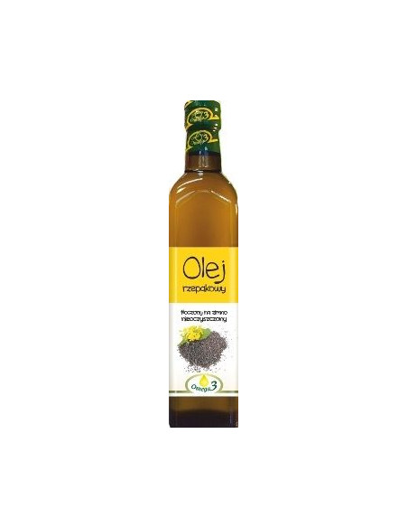 Olej Rzepakowy tłoczony na zimno - 500ml - Kropla omega