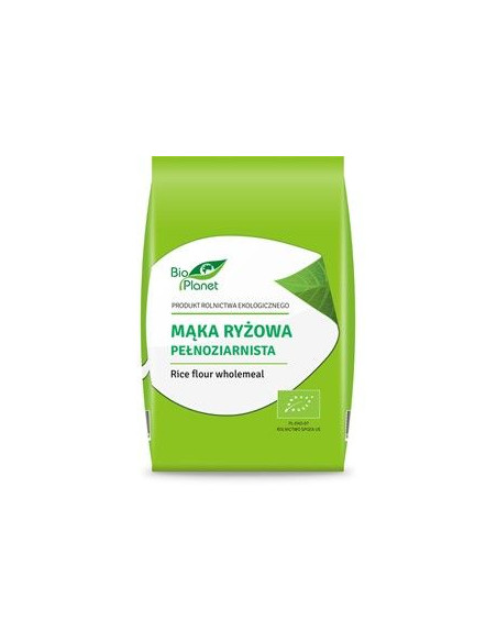 Mąka ryżowa pełnoziarnista bio - 500g - Bio Planet