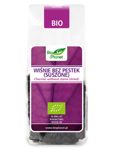 wiśnie suszone bez pestek - 100g - Bio Planet