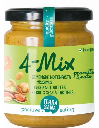 Krem Orzechowy Mix (4 Orzechy) Bio - 250g - Terrasana