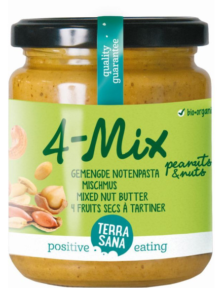 Krem Orzechowy Mix (4 Orzechy) Bio - 250g - Terrasana