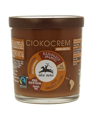 Krem orzechowo-czekoladowy bio - 180g - Alce nero