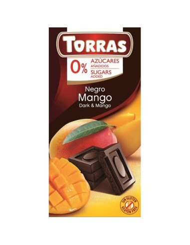 Czekolada Gorzka z Mango Bez Cukru - 75g - Torras