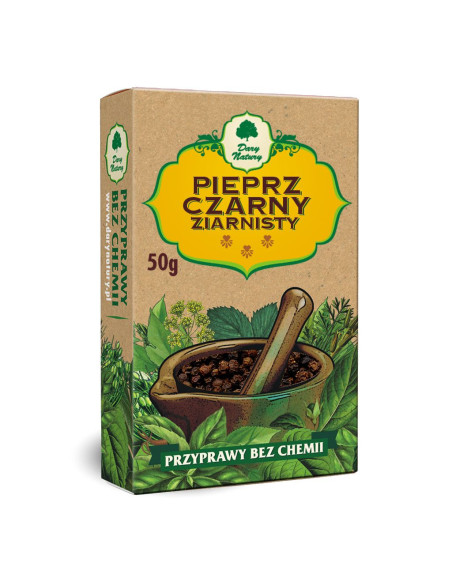 Pieprz czarny ziarnisty - 50g - Dary natury