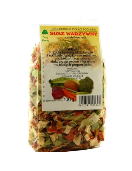 Susz warzywny z dodatkiem ziół - 100g - Dary natury