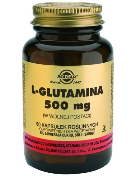 L-glutamina 500mg - 50kaps - Solgar