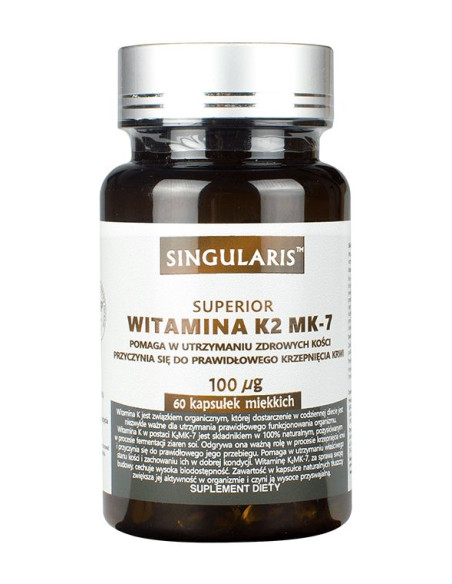 Witamina K2 MK7 100ug Superior - 60 kaps - Singularis