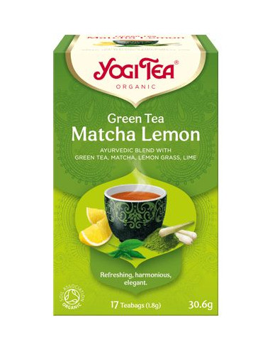 Herbata zielona z cytryną i matchą bio - 17x1,8 - Yogi tea