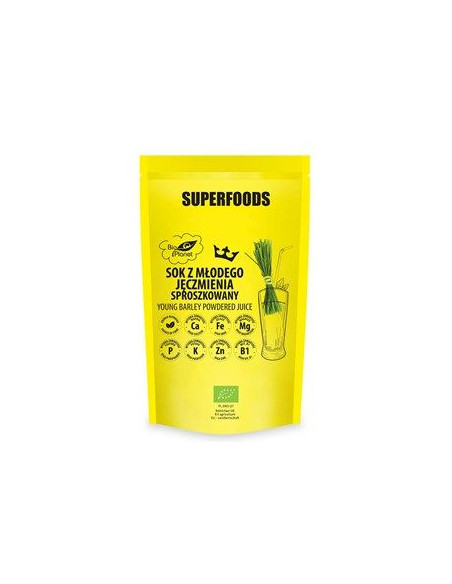 Sok z Młodego Jęczmienia Sproszkowany Bio - 150g - Bio Planet