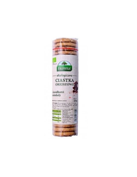 Ciastka Orkiszowe Pełnoziarniste Z Kawałkami Czekolady BIO - 250g - EkoWital