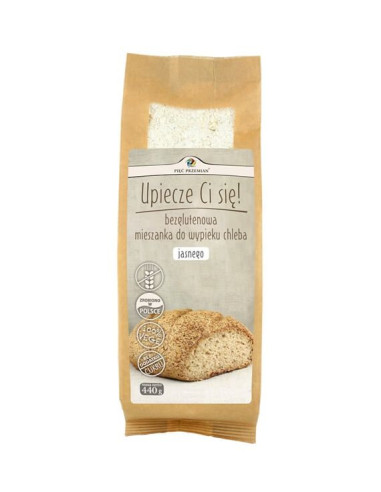 Mieszanka chleba bezglutenowego jasnego - 440g - Pięć Przemian