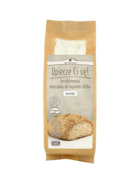 Mieszanka chleba bezglutenowego jasnego - 440g - Pięć Przemian