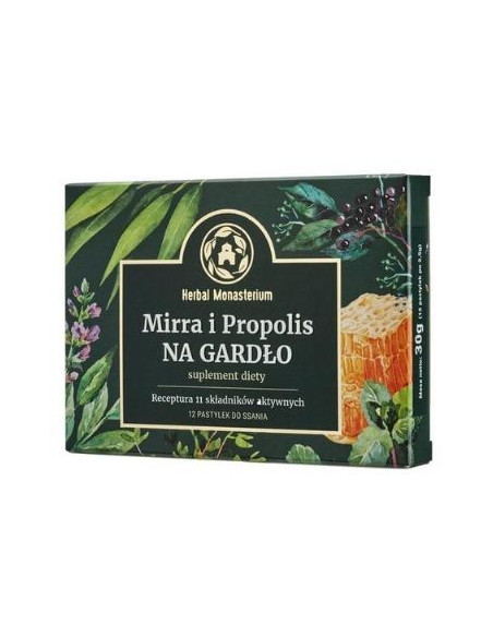 Mirra i Propolis Na Gardło Do Ssania - 12past - Herbal Pharmaceuticals