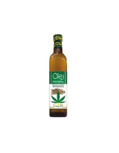 Olej z Nasion Konopi Nieoczyszczony Tłoczony Na Zimno - 500ml - Kropla Omega