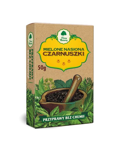 Mielone nasiona czarnuszki - 50g - Dary Natury