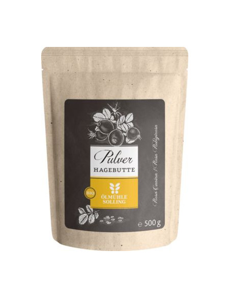 Bio sproszkowane owoce dzikiej róży bio - 500g - Nomak