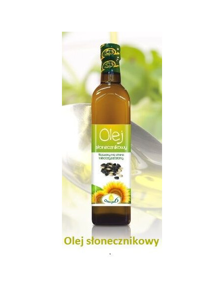 Olej Słonecznikowy Nieoczyszczony Tłoczony Na Zimno - 500ml - Kropla Omega