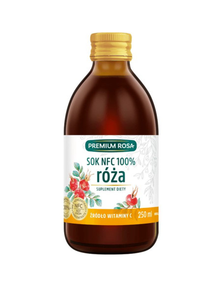 Witamina c 100% owocowa Sok z owoców róży - 250ml - Premium Rosa