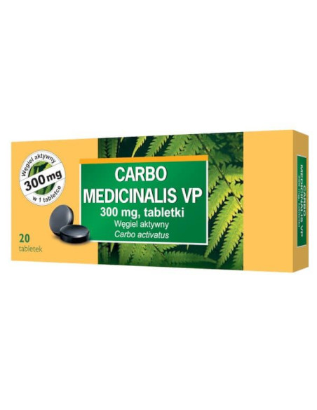 Carbo VP  węgiel aktywny 150mg - 20tabl - Valeant