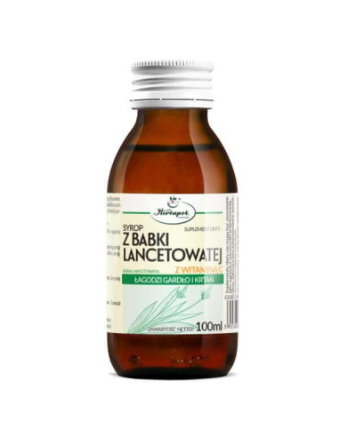 Syrop z Babki Lancetowatej z Witaminą C - 100ml - Herbapol Kraków
