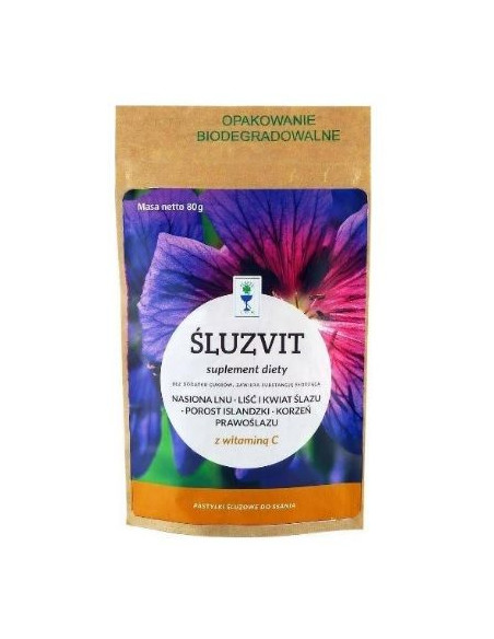 Karmelki Śluzvit Na Gardło Bez Cukru - 80g - Planta Lek