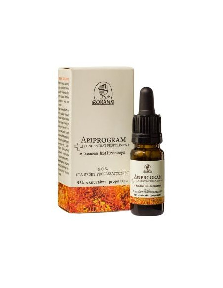 Apiprogram koncentrat propolisowy z kwasem hialuronowym - 10ml - Korana