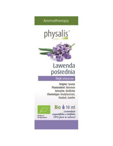 Olejek eteryczny lawenda pośrednia (lavandin super) Bio - 10ml - Physalis
