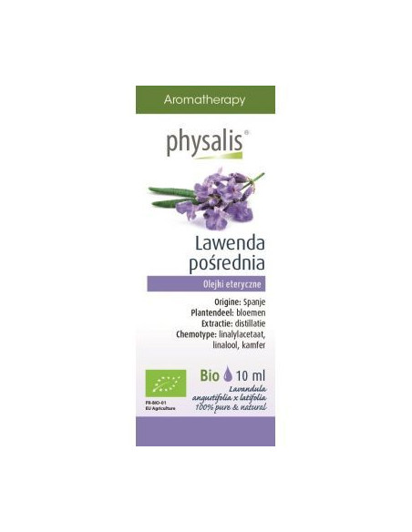 Olejek eteryczny lawenda pośrednia (lavandin super) Bio - 10ml - Physalis