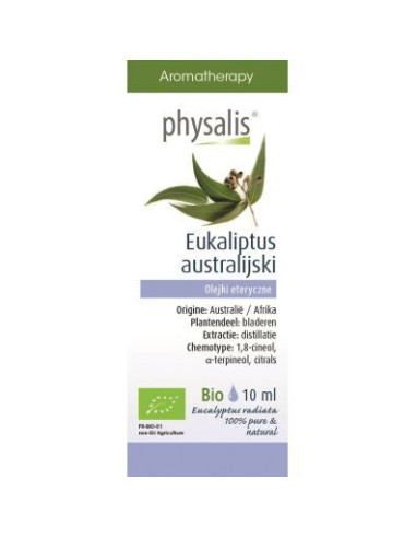Olejek eteryczny eukaliptus australijski (Eucalyptus Radiata) Bio - 10ml - Physalis