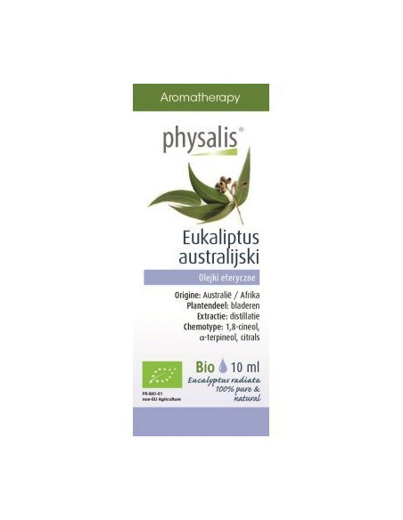 Olejek eteryczny eukaliptus australijski (Eucalyptus Radiata) Bio - 10ml - Physalis