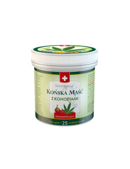 Szwajcarska końska maść z konopiami rozgrzewająca  - 250ml - Swiss Medicus