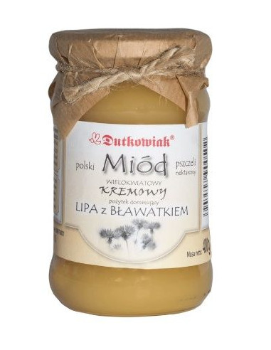 Miód Lipowo Bławatkowy - 400g - Dutkowiak