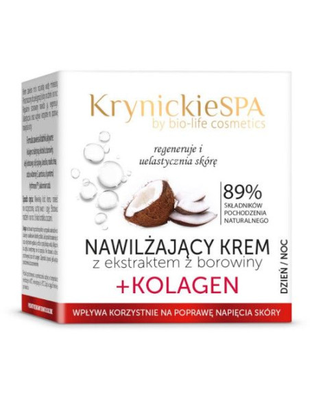 Krem Borowinowy Nawilżający + Kolagen Krynickie Spa - 50ml - Bio Life Cosmetics