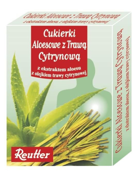 Cukierki aloesowe z trawa cytrynową - 50g - REUTTER -