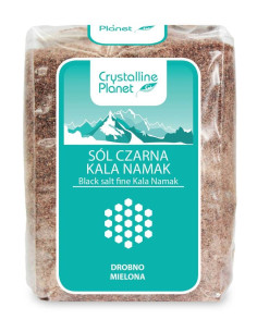Sól Czarna Kala Namak Drobno Mielona - 600g - Crystalline Planet