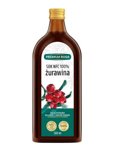 Sok z Żurawiny 100% - 500ml - Premium Rosa