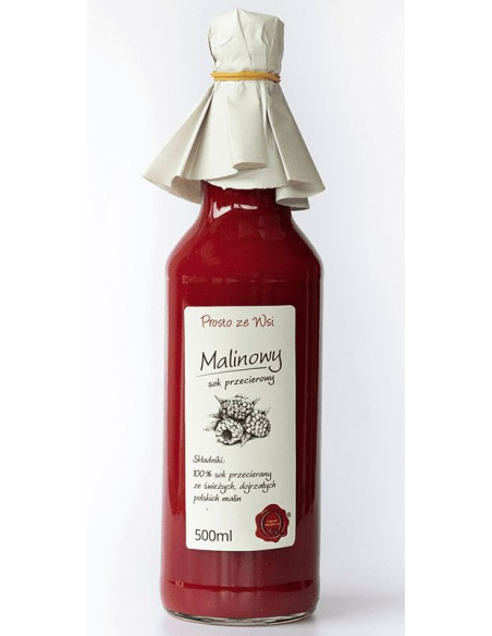 Sok Malinowy Bez Cukru - 500ml - Prosto ze Wsi