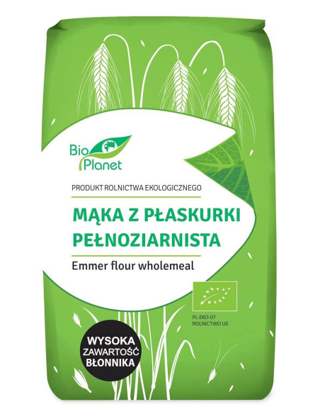 Mąka z Płaskurki Pełnoziarnista Bio - 500g - Bio Planet