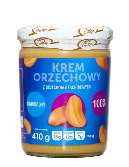 Krem Orzechowy Bez Soli i Cukru - 410g - Kropla Omega