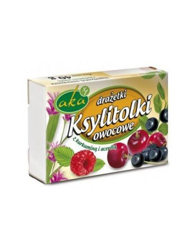 Drażetki "Ksylitolki" Owocowe - 40g - Aka