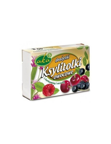 Drażetki "Ksylitolki" Owocowe - 40g - Aka