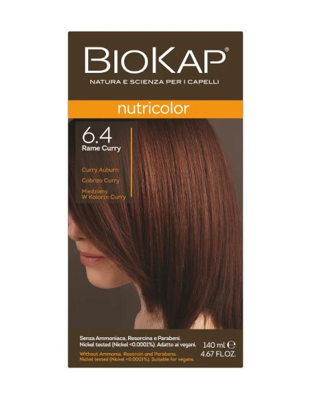 Biokap Nutricolor - 6.4 Miedziany w kolorze curry - 140ml - Biokap
